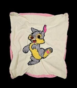 Handmade Thumper Pillow Cover Throw Accent Bunny Textured Rabbit Kids Pink White